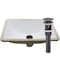 Novatto Rectangular Undermount White Porcleain Sink with Rubbed Bronze Drain Set NP-U193902ORB - alternate 1